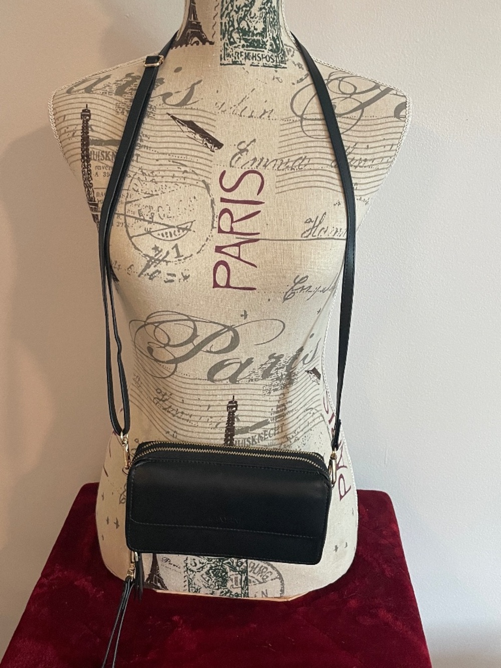 LANYANI - RFID Black Crossbody Purse Wallet